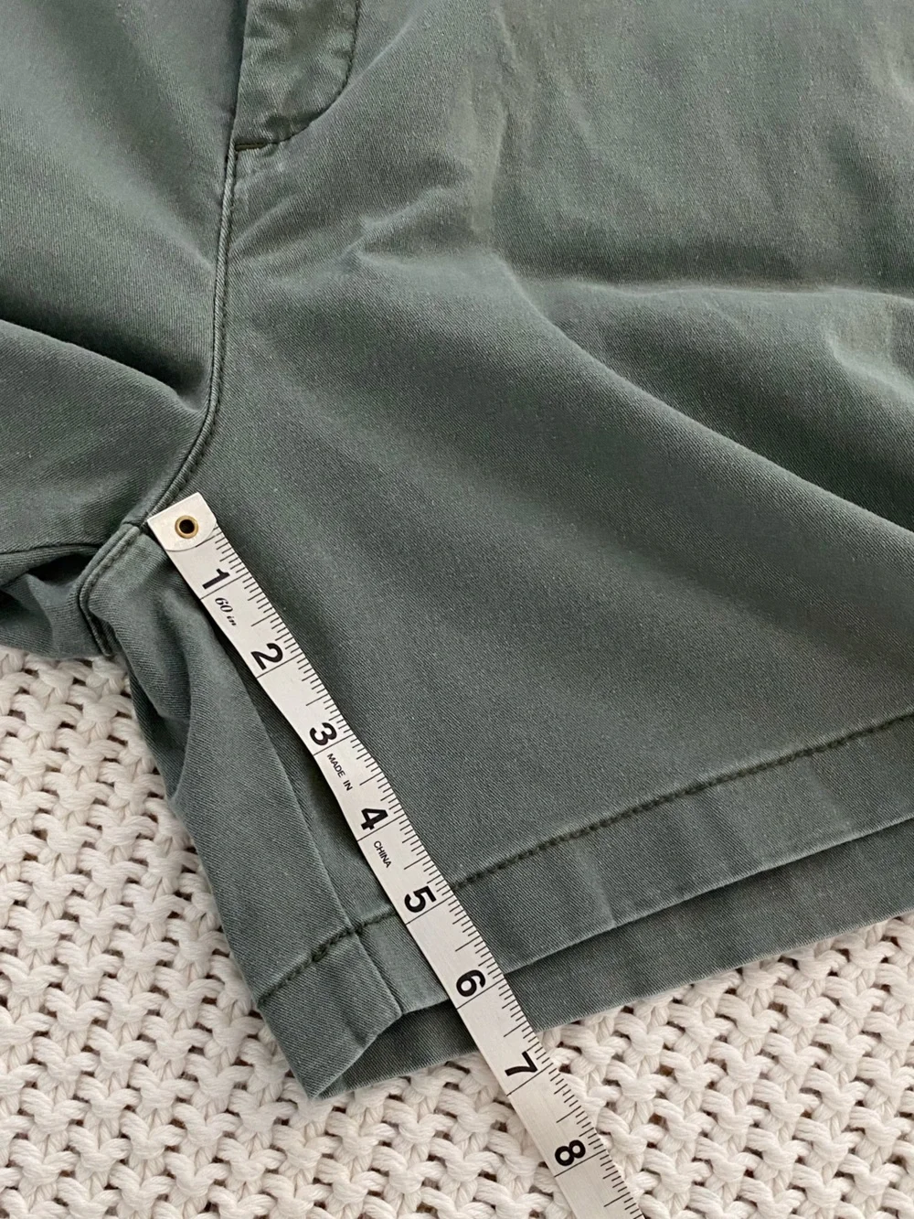 Anne Klein Jeans Sage Green Stretch Chino Shorts Size 10
